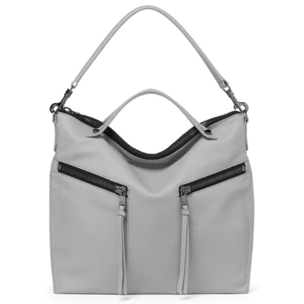 Botkier Trigger Convertible Hobo Bag in Silver Grey, NWT